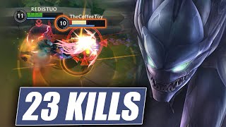 Wild Rift KhaZix 23 kills Jungle Gameplay  Season 11 [upl. by Talyah]