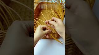 How to weave big storage basket with rattan diy rattan handmade [upl. by Shaner722]