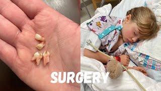 SURGERY  7yo Gets Anesthesia for Dental Surgery  Getting 4 Teeth Pulled  Hospital VLOG [upl. by Bywoods785]