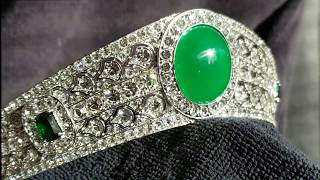 The Greville Emerald Kokoshnik Tiara  Princess Eugenie  The Crown Jewels Copy Replica Fake Faux [upl. by Timmi]