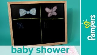 Baby Shower Games Ideas Gender Reveal Game  Pampers [upl. by Oinota]