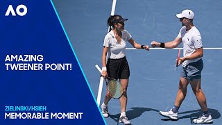 Fantastic Tweener Point and Brilliant Winning Reaction  Australian Open 2024 [upl. by Ahtibbat667]