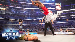 The Usos counter Shinsuke Nakamuras Kinshasa WrestleMania 38 WWE Network Exclusive [upl. by Ylreveb]