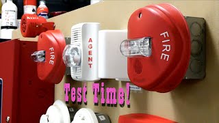 ADT Unimode 10UD Fire Alarm System Test 21  Gentex Commander 4s [upl. by Valorie]