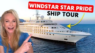 Windstar Star Pride Cruise Ship Tour amp Review  Food Cabins amp More [upl. by Bromleigh697]