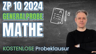 ZP 10 Mathe MSA 2024 Generalprobe  Kostenlose ZAP Aufgaben mit Lösungen [upl. by Harrod]