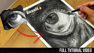 How to Draw Hyper Realistic Eye  Step by Step [upl. by Brady]