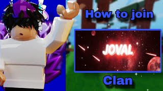 How To Join Joval ClanEasily roblox bedwars [upl. by Neelhtac577]