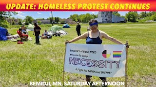 UPDATE Homeless Protest In Bemidji Continues Saturday [upl. by Anitsyrhk]