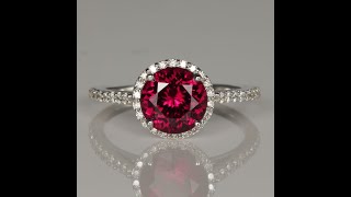 Rhodolite and Diamond Ring 268 Carats [upl. by Eerat]