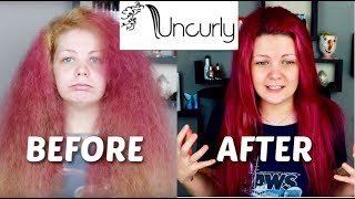 BEST AT HOME KERATIN TREATMENT UNCURLY keratin treatment review [upl. by Tod618]