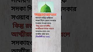 রাসুল সাঃ বলেছেন✅সাধারণ দারিদ্র্য ব্যাক্তিকে সদকা দিলে👍shorts islamicshort সদকা islamic yt [upl. by Hayden164]