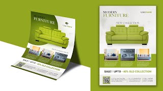 Modern furniture leaflet design in Photoshop  Flyer Design  photoshop tutorial [upl. by Shina]