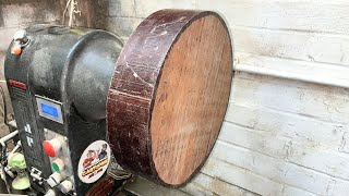 Turning a Stunning Sapele Bowl with Gold Gilt Accents [upl. by Kolk]