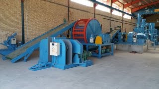 Complete Tire recycling rubber powder plant PLC [upl. by Hildick956]