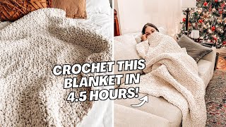 Crochet this blanket in 45 hours Beginner friendly pattern  CJ Design Blog [upl. by Araes]