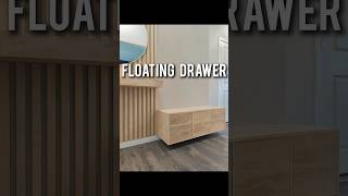 Floating drawer quick build in depth vid coming soon diy moderndesign makeover [upl. by Alleirbag]