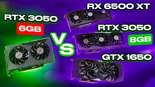 RTX 3050 6GB vs RX 6500 XT Can the new 6GB RTX 3050 compete with AMD [upl. by Esemaj]