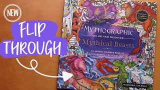 Flip Through  NEW Mythographic Mythical Beasts adult coloring book [upl. by Ticon348]