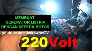 VIRAL Pembangkit Listrik Rumah 220V Tenaga Sepeda Motor [upl. by Pedersen]