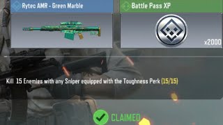 Call Of Duty Mobile Kill 15 Enemies with any Sniper equipped with Toughness Perk Task Complete [upl. by Levin]