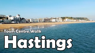 Hastings East Sussex【4K】 Town Centre Walk 2021 [upl. by Frodeen977]