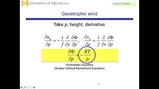 1110 Dynamic Meteorology Thermal Wind Derivation [upl. by O'Grady558]