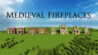 Minecraft Medieval Fireplace Designs  DOWNLOAD [upl. by Winonah]