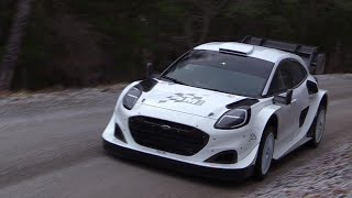 Tests Rallye Monte Carlo 2024  Adrien Fourmaux  Ford Puma Rally1  Flat Out [upl. by Bonneau]