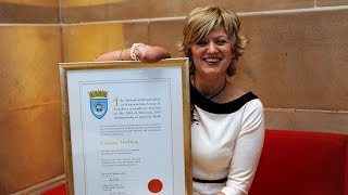 Corinne Hutton of Finding Your Feet receives the Freedom of Renfrewshire  Renfrewshire Council [upl. by Brian570]