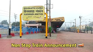 Train Announcement  Vijayawada junction  India [upl. by Waly]