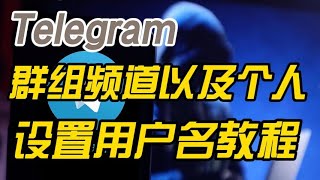 电报Telegram群组频道个人怎么创建设置公共用户名电报Telegram用户名怎么上传拿到Fragment这个ton区块链平台交易拍卖赚钱教程 [upl. by Georgiana763]