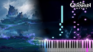 ｢Fading Memories｣  Tsurumi Island Genshin Impact OST Piano Cover Sheet Music [upl. by Oibaf222]