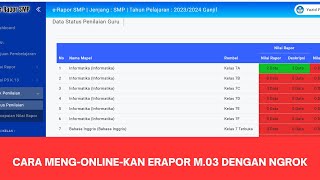 CARA MENG ONLINE KAN ERAPOR M 03 DENGAN NGROK [upl. by Basil]