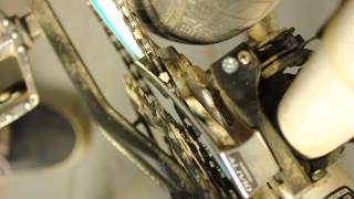 Bicycle front derailleur adjustment  indexing [upl. by Rramahs]