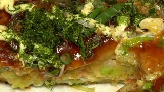 Okonomiyaki Recipe Remastered  Cooking with Dog [upl. by Rehtaeh]