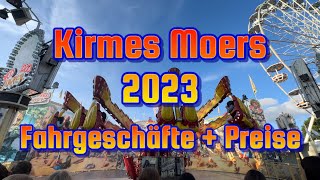 Kirmes Moers 2023  Fahrgeschäfte  Preise [upl. by Pollie]