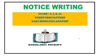 NOTICE WRITING CLASS 67812 english notice [upl. by Arahset726]