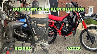 Honda MTX125 motorcycle restoration [upl. by Aicssej9]