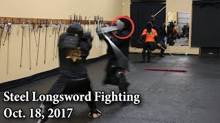 Steel Longsword Sparring  October 18 2017  Sparring Showcase [upl. by Mazel328]