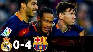 Real Madrid vs FC Barcelona 04 Goals and Highlights with English Commentary 201516 HD 720p [upl. by Htebazileyram396]