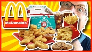 McDonalds Holiday Sharebox Challenge  2430 CALORIES  2480mg SODIUM [upl. by Nysilla493]