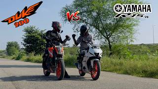 R15 v4 Vs Ktm Duke 200 Drag Race  Unbelievable Battle  Duke 200 vs R15 V4Race  MIKO MOTO❤️ [upl. by Psyche394]