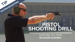 Pistol Shooting Drill to Improve Accuracy  Shooting Tips from SIG SAUER Academy [upl. by Aerdnu]