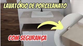 como instalar lavatório de porcelanato em banheiro 268 [upl. by Navek]