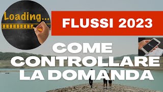 COME CONTROLLARE LO STATO DELLA DOMANDA DEL DECRETO FLUSSI 2023 E COME VEDERE LE COMUNICAZIONI [upl. by Akira]