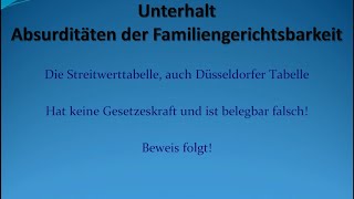 Unterhalt Kindesunterhalt Düsseldorfer Tabelle widerlegt Lösung I KGPG [upl. by Mellie]