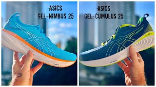 REVIEW ESPECIAL ASICS GEL NIMBUS 25 VS ASICS GEL CUMULUS 25 [upl. by Yaras]