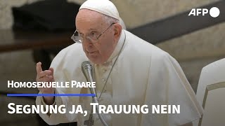 Katholische Kirche erlaubt Segnung homosexueller Paare  AFP [upl. by Dasya]