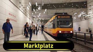 Stadtbahn Station Marktplatz  Karlsruhe 🇩🇪  Walkthrough 🚶 [upl. by Fredia722]